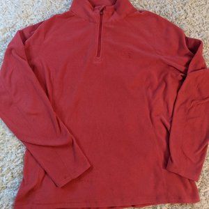 North Face Fleece Salmon Pink 1/4 zip Extra Large